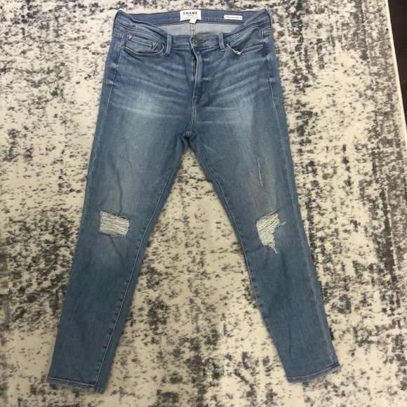 Frame Distressed Jeans - Picture 2 of 5